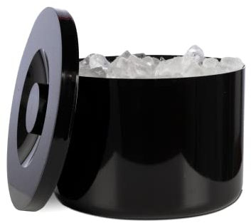 Plastic Insulated Ice Bucket Black 10ltr - Double Walled Ice Bucket, Plastic Ice Bucket, Bar