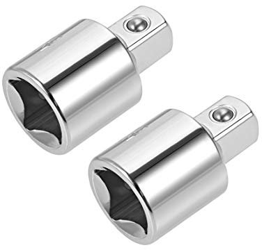 uxcell Socket Adapter 1/2-Inch Drive(F) to 3/8-Inch Drive(M) Cr-V 2 Pcs