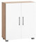 MyosHome - Armario Zapatero Bajo, Mueble Multiusos en Roble y Blanco, 70 x 32 x 82 cm Iris