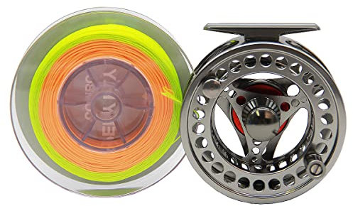 ANGLER DREAM Fliegenfischrolle mit Schnur Combo WF 8WT Fliegenrolle vorgeladene Fliegenschnur Spule 7/8WT Fliegenrolle