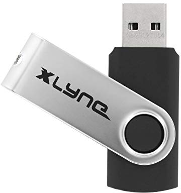 xlyne 128GB USB Stick (USB2.0,Plug&Play,Swing) Schwarz, 177534-2