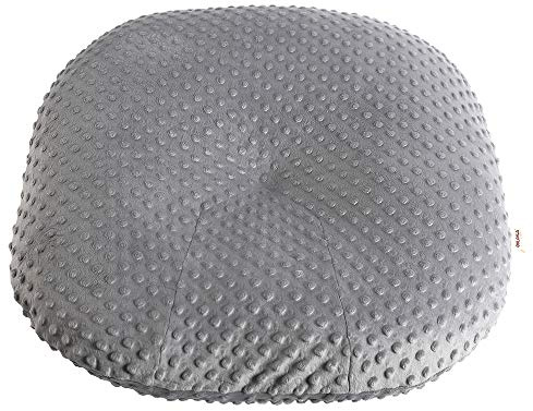 Owlowla Minky - Funda de almohada para tumbona recién nacido, funda extraíble para tumbona recién nacida (gris)
