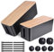 Kabel-Management-Box, 2 Stück, Kabel-Organizer-Box mit 17-teiligem Kabel-Management-Set, Kabel-Organizer-Box zum Verstecken von Überspannungsschutz auf Schreibtisch oder Boden (schwarz)