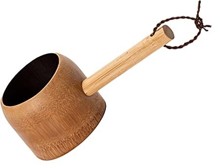 HEMOTON Wooden Water Ladle Coffee Scoop Water Dipper Bath Ladle for Water Sauna Garden Tea Ceremony Coffee Beans