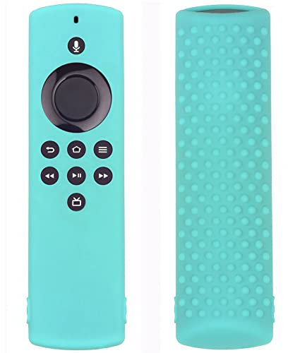 CUSTODIA SILICONE COVER TELECOMANDO PROTETTIVA PER AMAZON FIRE TV STICK LITE 2020 ALEXA (Verde Acqua)