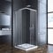 Goezes Duschkabine Eckeinstieg, Duschkabine 80x90cm Eckeinstieg Schiebetür 6mm ESG Glas Duschabtrennung Dusche Duschwand Höhe 185cm, LINKS & RECHTS MONTIERBAR