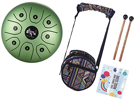 Btuty Steel Pan 5,5 Zoll 8-Ton Tongue Drum C Key Percussion Instrument Handpan Drum mit Drum Mallets Tragetasche