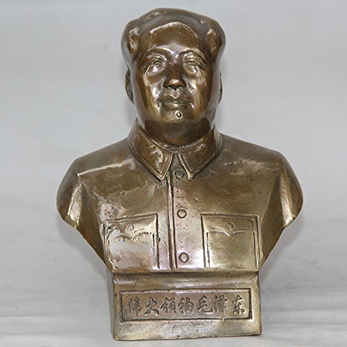 NEFSO Chinesische Bronze Geschnitzte Statue des Vorsitzenden Mao Zedong