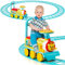 COSTWAY Trenino Elettrico per Bambini, Treno Giocattolo con 16 Pezzi di Binari, con Luci e Suoni, Scatola di Stoccaggio, Regalo per Bambini Anni 3+ (Blu)