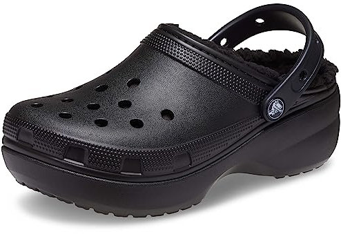 Crocs Classic Platform Lined Clog W Sabots Black