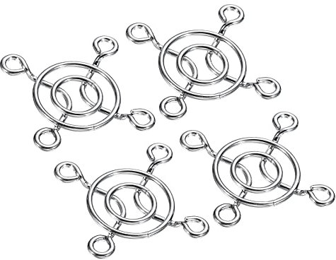 PATIKIL 30mm Fan Finger Grill, 4 Pack Metal Grill Protector Guard for 30X30mm Fan Protective Cover DIY, Silver