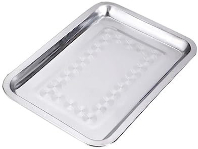 YARNOW Edelstahlblech Für Servieren Flaches Quadratische Form Langlebig Und Sicher Anwendung Glatte Kanten Und Randloses Design Für Einfache Und Hygienischen