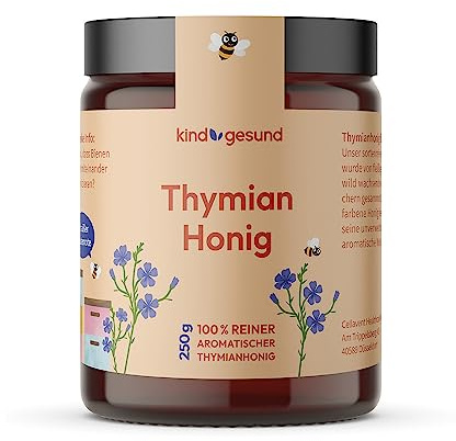 kindgesund Thymian Honig für Kinder – Wohltuender Honig im Glas – 250 g