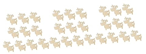 EXCEART 30 Stk Weihnachtskugeln Etiketten Für Weihnachtsgeschenke Holz?baum?stücke Baumscheibe Leer Hängende Schneeflocken-weihnachtsdekoration Hausgeschenke Hölzerner Baum Bambus Haushalt