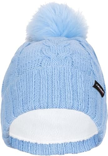 Reusch Eve Beanie angenehm warme und Winddichte Strickmütze Skimütze Wintermütze Damen mit Bommel für Sport und Freizeit mit hohem stylishem Design