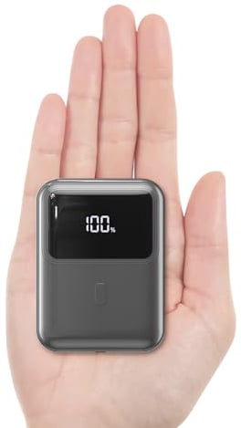 Hganus Power Bank 10000mAh 22.5W Batería Externa Carga Rapida,USB C PD3.0 QC4.0 Cargador Bateria Portatil Compatible con iPhone 15 14 13 12 Pro MAX Mini Plus Samsung Xiaomi Huawei etc