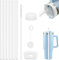 CHRI Paille pour tasse stanley, accessoires pour accessoires de tasse stanley (plastique respectueux de l'environnement, transparent, avec brosse de nettoyage), xiguan-04
