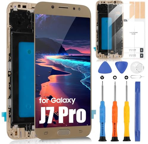 Pantalla LCD para Samsung Galaxy J7 Pro 2017 Pantalla para Samsung J7 Pro 2017 SM-J730 J730G J730F SM-J730F/DS J730G/DS Reemplazo de la pantalla táctil digitalizador Full Assembly con herramientas