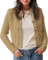 Saodimallsu Damen Kurz Strickjacke Langarm Cardigan Rundhalsausschnitt Knopfleiste Strickweste Vintage Trachtenjacke Elegante Oberteil mit Taschen Khaki M