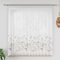 Gardinen Vorhangen Mehrfarbig 300x155 cm (BxH) Moss Voile Blumen Vögel Muster Kurz Gardinen mit Kräuselband und Bleiband Wohnzimmer Schlafzimmer Gardinenschals Fenstergardinen Küchengardine