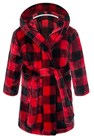 Bambino Bambini Neonati Maschi Ragazze con Cappuccio Caldo Flanella in Pile Asciugamano Accappatoio Cartone Animato Pigiama Morbido Indumenti da Notte Accappatoio Spugna