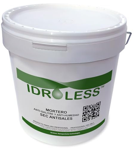 Mortero Sec Antisales (20kg) - Evita la aparición de manchas de salinidad y eflorescencias en las paredes - Idroless