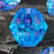 FONVGOGO DND Würfelset Harz Dungeons and Dragons Würfel 7 Stück Polyedrische D&D Würfel mit Geschenkbox DND Dice Set (S-Blau und Lila)
