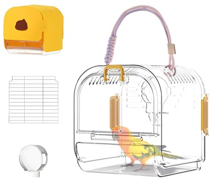 Breiter Vogelkäfig, großer Vogelkäfig | Seilennest mit leichtem Pull-Out-Tablett - Geräumiger Faltvogel -Lebensraum für Sittiche, Lovebird, Cockatiels, Braubgeife