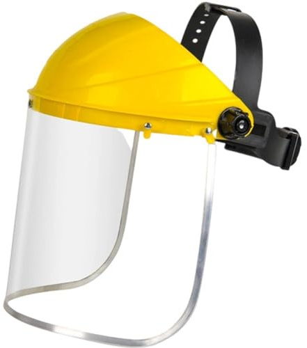Fituenly Gesichtsschutz Kopf Montiertem Gesichtsschutz, Augenschutz, Bildschirmschleifen, Mehrzweck - Klares Polycarbonat-Visier