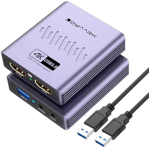 HDMI Video Capture Card, 4K 60Hz USB 3.0 Game Capture Device for Streaming, Record PS5 Nintendo Switch Xbox on PC/Mac, Loop-Out Pass-Through