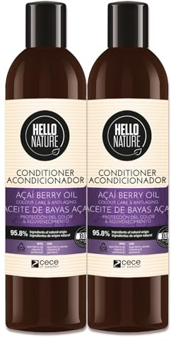 P-Beauty Naturkosmetik Conditioner mit Acai Beere - Haarspülung Farbschutz, Regeneration & coloriertes Haar - Haarpflege für Glanz, Geschmeidigkeit & bessere Kämmbarkeit bei trockenem Haar (2x 300ml)