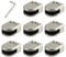 Neoteck Morsetto Vetro 8 Pezzi 8-10mm Acciaio Inossidabile 304 Supporto Vetro Regolabile Con Cacciavite per Ringhiera Balaustra Corrimano della Scala
