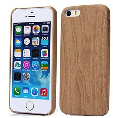HQ-CLOUD® Housse étui Coque Gel en Silicone Motif de Grain de Bois pour Apple iPhone 6 Plus /6S Plus (5,5 Pouces)