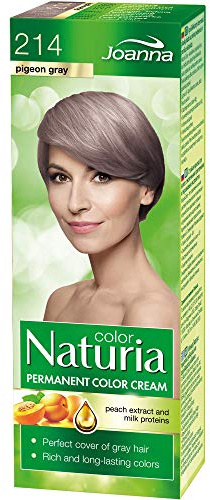 Joanna Naturia Color Permanent Hair Color Cream – Goodness of Milk Proteins and Peach Extracts – Premium-Quality Hair Dye – Provides Soft and Lustrous Hair – Long-Lasting Hair Colors – Pigeon Gray