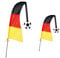 Fan-Set Windfahne 2 Stück, Gartendekoration, Partydekoration, Windspiel Deutschland-Flagge