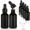 Schwarz beschichtete Glasflasche mit Glasaugentropfen, 28 ml Fassungsvermögen, UV-sichere Flaschen für ätherische Öle und Aromatherapie (6 Stück)