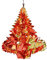 Davies Red/Gold Christmas 2 Tone Foil Ceiling Decorations - 40cm Tree