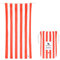 Dock & Bay Beach Towel - Quick Dry, Sand Free - Compact, Lightweight - 100% Recycled - Includes Bag - Cabana - Waikiki Coral Red - Large (160x90cm, 63x35)