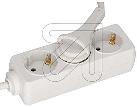 3-fach Steckdose mit Flachstecker 3x1,5 weiß 3m (9829045405)