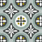 Draeger Paris - Stickers carrelage 15x15 cm Motifs Floraux Vert d'eau