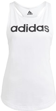 adidas Damen Essentials Loose Logo Tank Top, White / Black, XXL