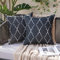 MIULEE 2er Set Outdoor Kissenbezüge Marokko Sofakissen Weiche wasserdichte Kissenhülle Dekokissen Boho Zierkissen Dekoration Couchkissen für Garten Wohnzimmer Schlafzimmer Balkon 45x45 cm Schwarz