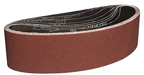 Sruhrak Nastri Abrasivi 100 x 915 mm - Grane 80 Carta Abrasiva per Levigatrice a Nastro, per Levigare,Limare,Affilare e Rimuovere Metallo/Legno (8 Pezzi)