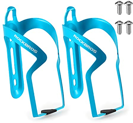 ROCKBROS Porte Bidon de Vélo Porte Bouteille en Alliage d'Aluminium Porte Gobelet Rouge/Bleu/Noir 1 Pièce / 1 Paire