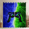 LKCD Verdunkelungsvorhang Für Kinderzimmer - Gamer Lightning Gamepad-Video 150X166Cm Gardinen Für Das Wohnzimmer, Modern, Verdunkelung, Sonnenschutz, Für Balkontüren, Sehr Weich