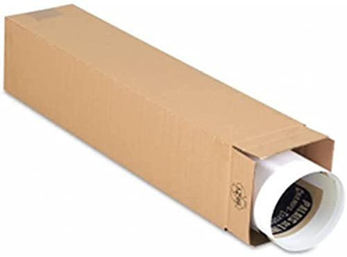 Master'in Tube carton carré simple cannelure - Brun - 120x120x610mm - Lot de 20 tubes