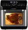 PremierTech Friggitrice Ad Aria Senza Olio, da 12 Litri, Extra Large, 10 Programmi, Display Digitale, Menù Touch, Timer 60, Con Accessori per Cucinare, Vassoi, Gabbia Rete, Senza BPA e PFOA, PT12LAF