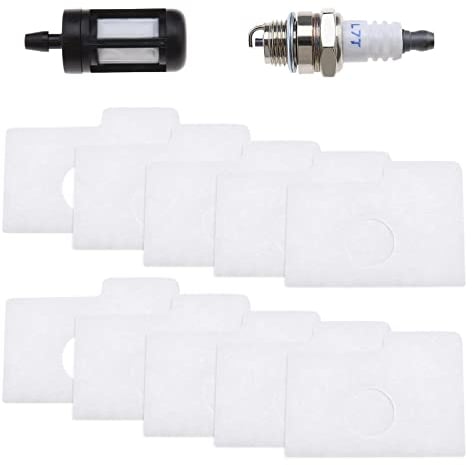The Lord of the Tools 12er Set Kraftstofffilter Zündkerze Luftfilter Kit Kompatibel mit Stihl 017 018 MS 170 MS 180 Kettensäge Ersatzteile Elektrowerkzeug Zubehör