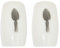 Trowel China Salt and Pepper Shakers Cruet Set Modern White CSP 617