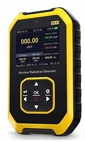 DEWIN Contatore Geiger GC01, Rilevatore di Radiazioni Geiger Counter Misuratore di Radiazioni nucleari Geiger Dosimetro Personale Tester di radioattività a Raggi X